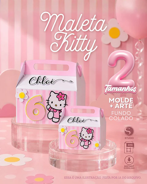 Arquivo de Corte Maleta HelloKitty