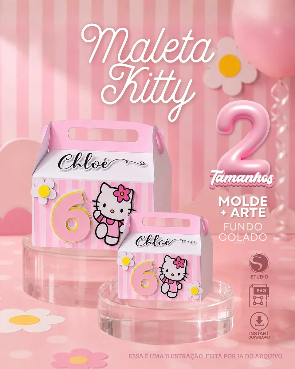 Arquivo de Corte Maleta HelloKitty 1