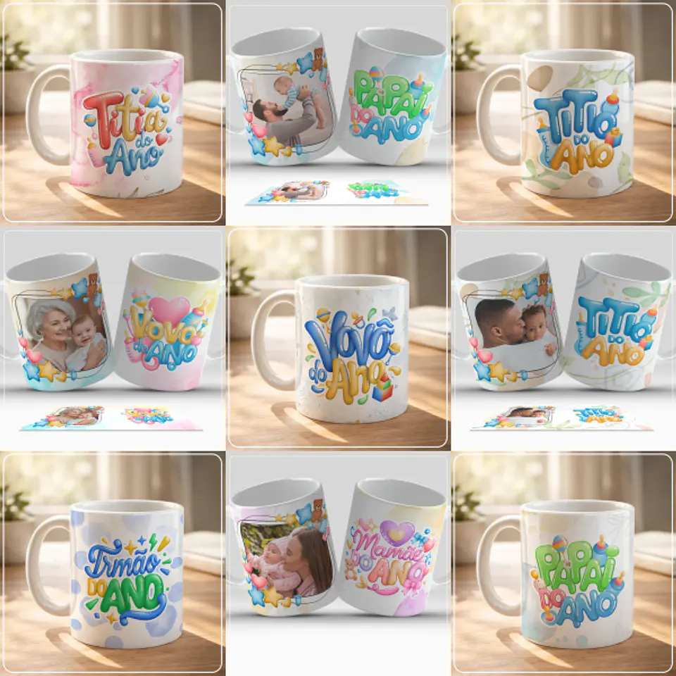 Arquivo Sublimação Caneca Coleção Tem Bebê Chegando 1