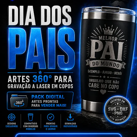 Arquivo Sublimação Artes Laser Dia dos Pais