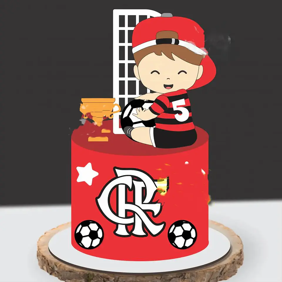 Arquivo Topo de Bolo Futebol Menino Flamengo 1