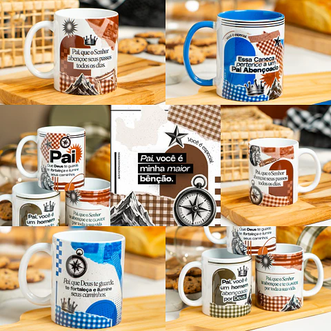 Arquivo Sublimação Caneca Dia Dos Pais-Pai é Bênção 