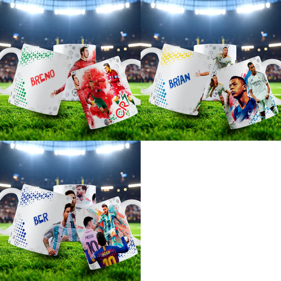 Arquivo Sublimação Caneca Jogadores 1