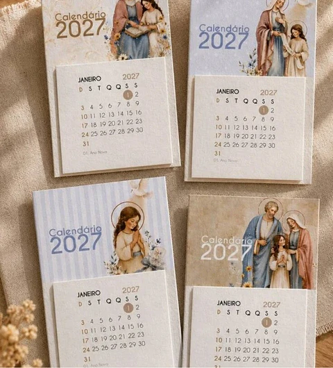 Arquivo Mini Calendário Imã de geladeira Santana e São Joaquim 2027
