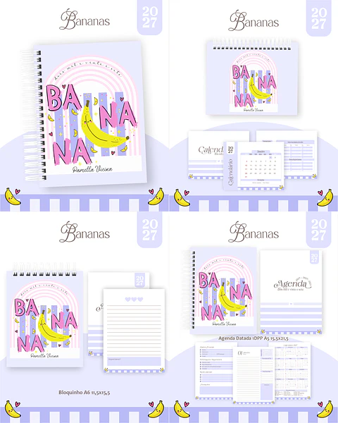 Arquivo Encadernação Bananas Combo 2027