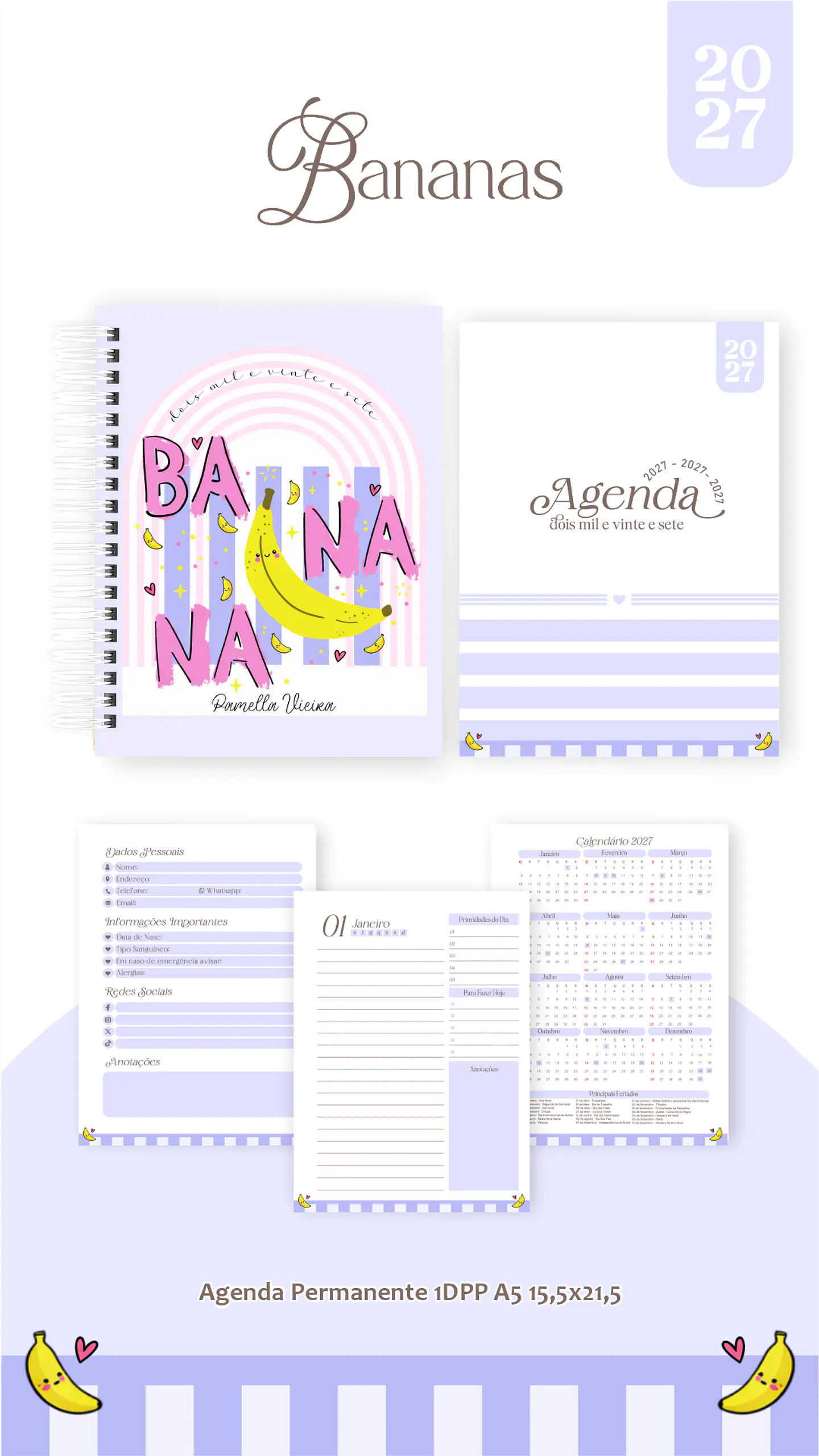 Arquivo Encadernação Bananas Combo 2027 2