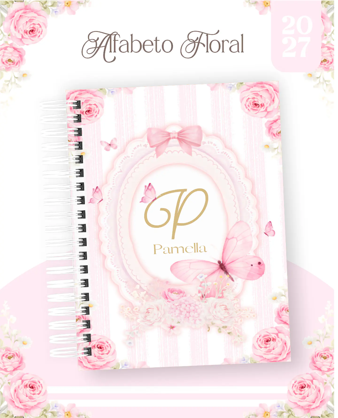 Arquivo Encadernação Alfabeto Floral Combo 2027 4