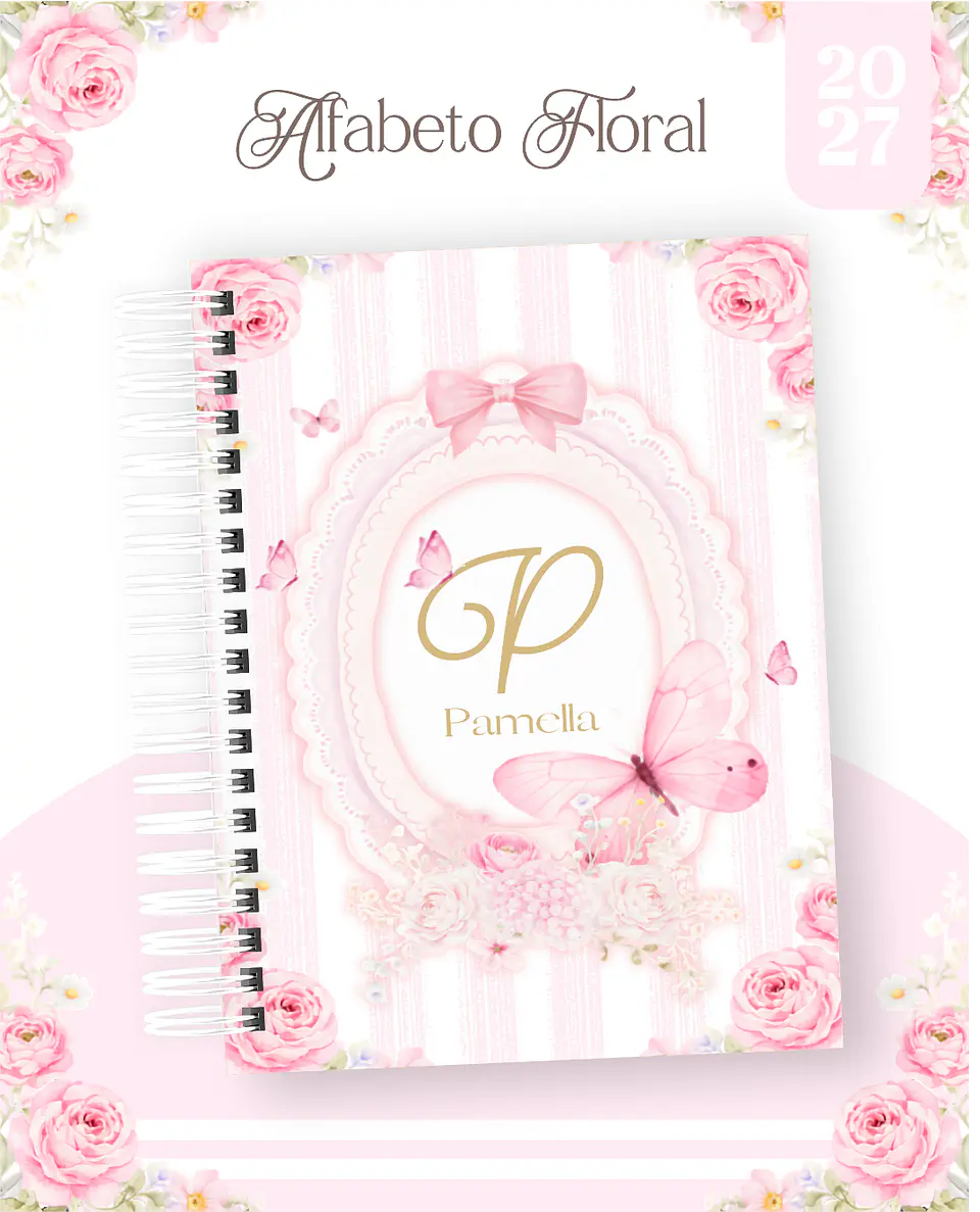 Arquivo Encadernação Alfabeto Floral Combo 2027 4