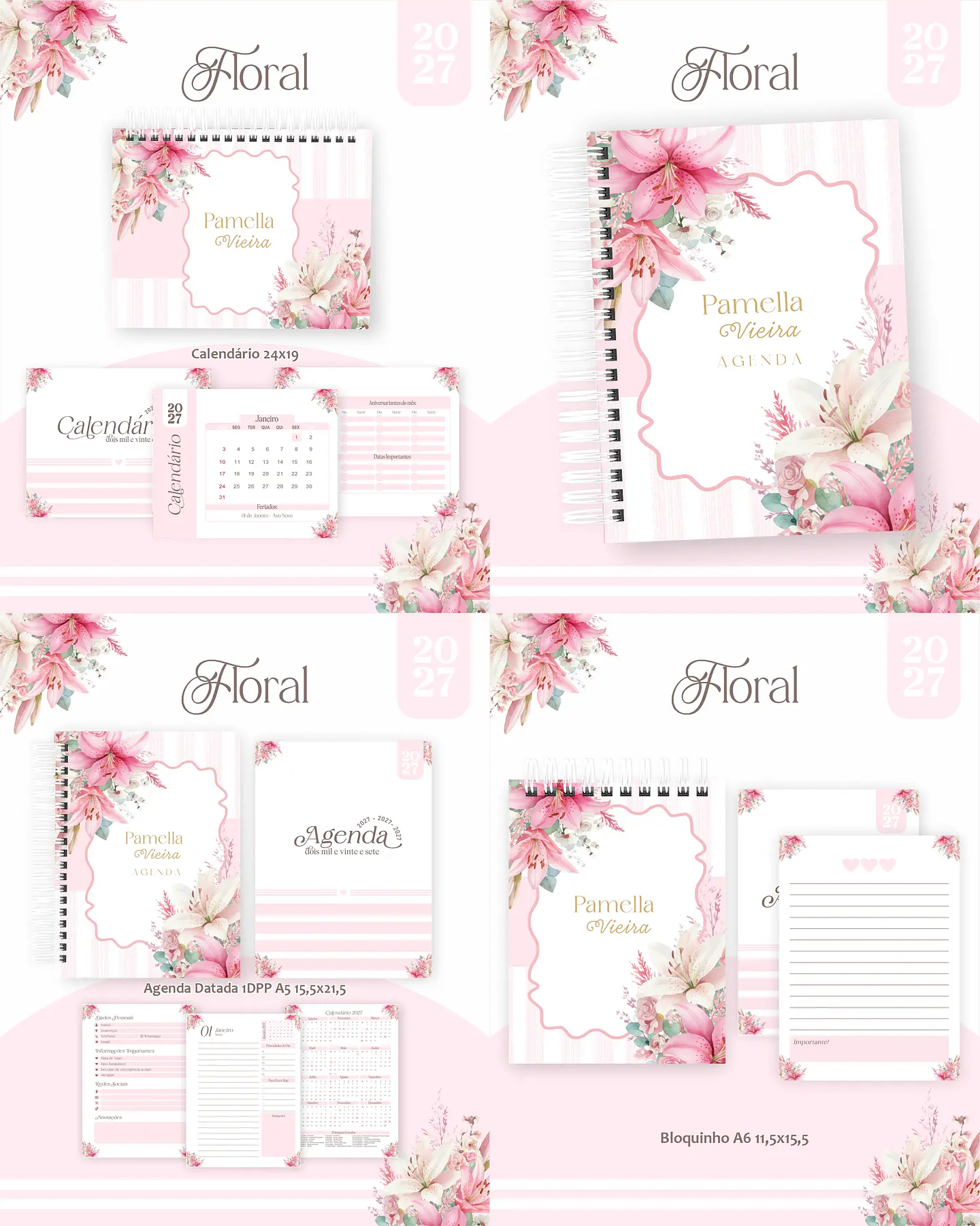 Arquivo Encadernação Floral Combo 2027 1
