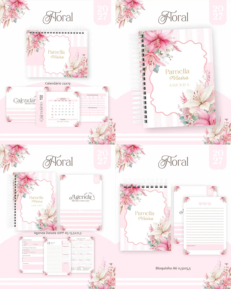 Arquivo Encadernação Floral Combo 2027 1