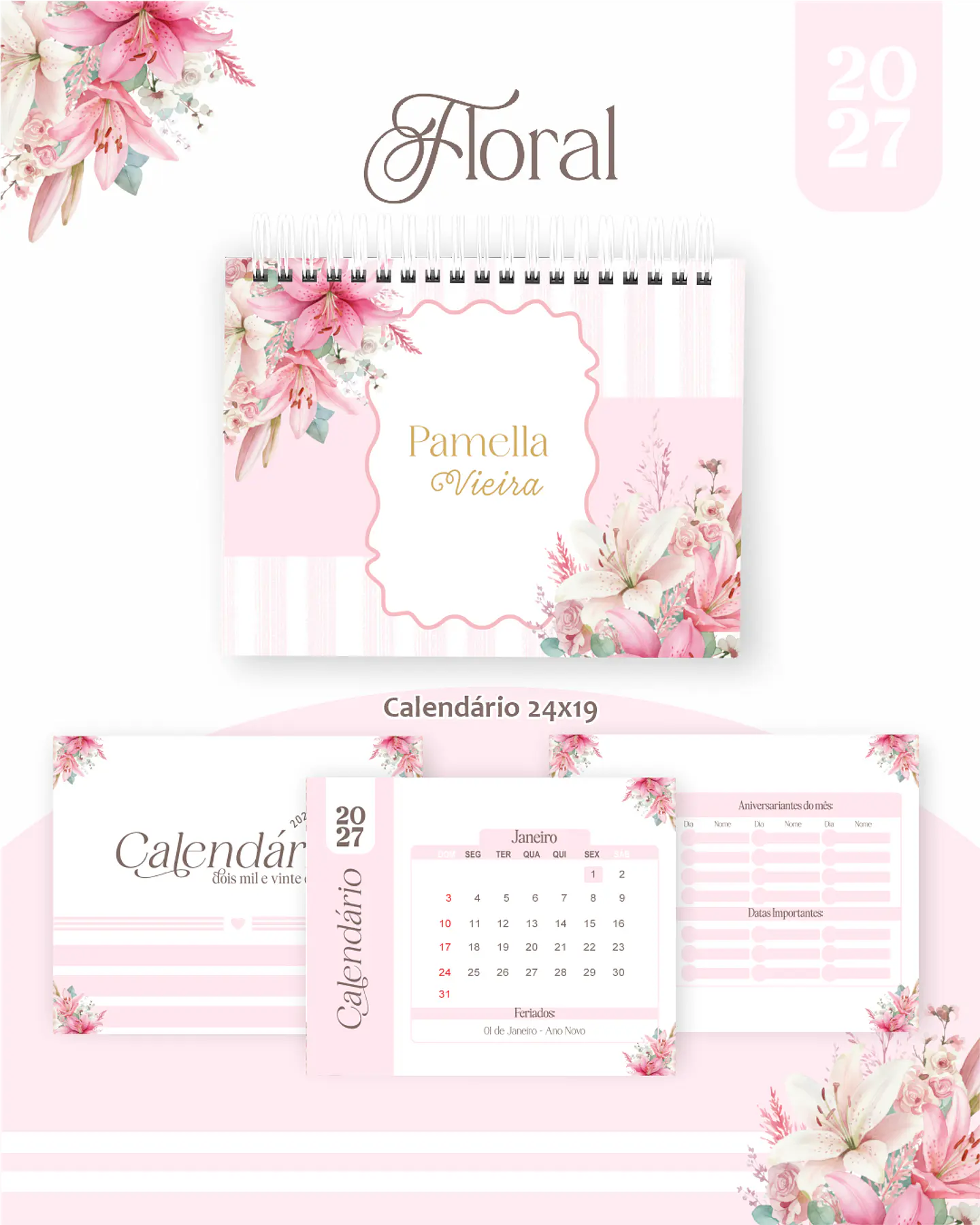 Arquivo Encadernação Floral Combo 2027 4