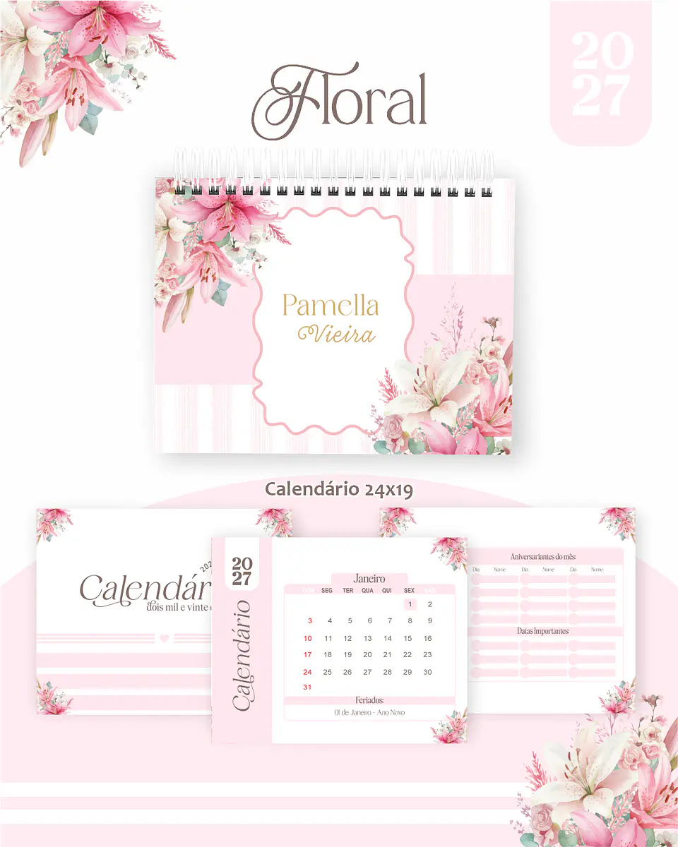 Arquivo Encadernação Floral Combo 2027 4