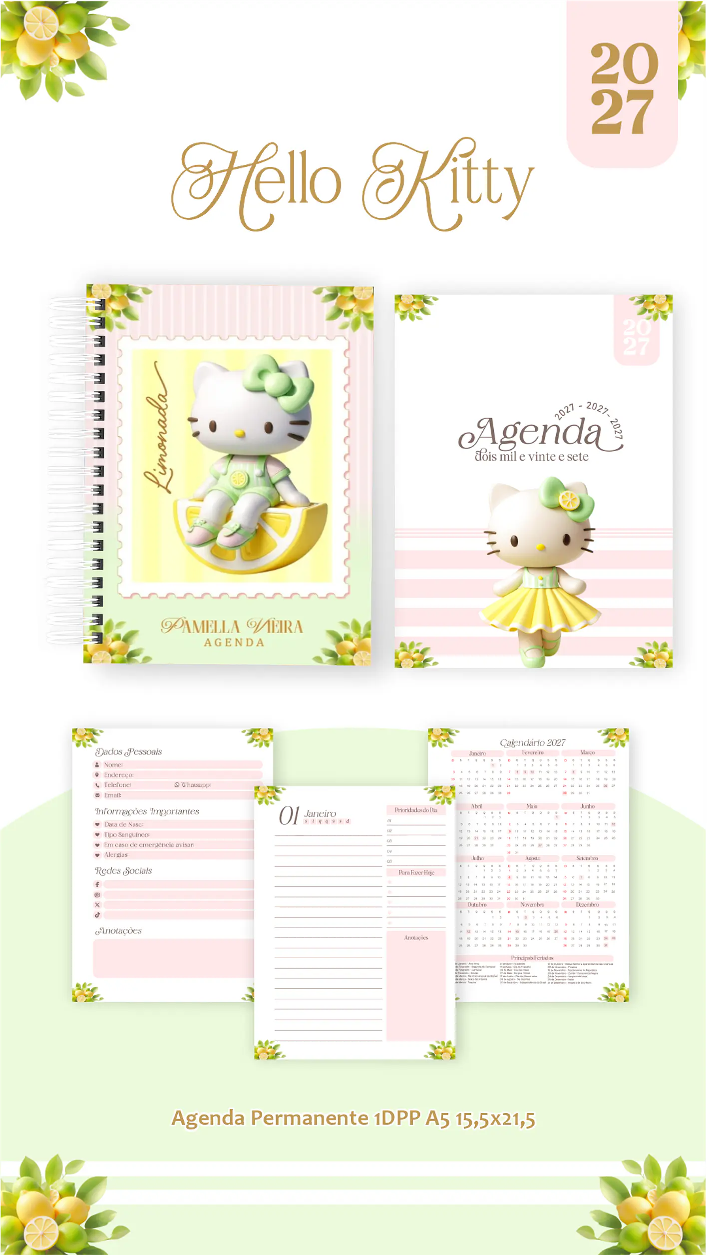 Arquivo Encadernação Hello Kitty Combo 2027 4