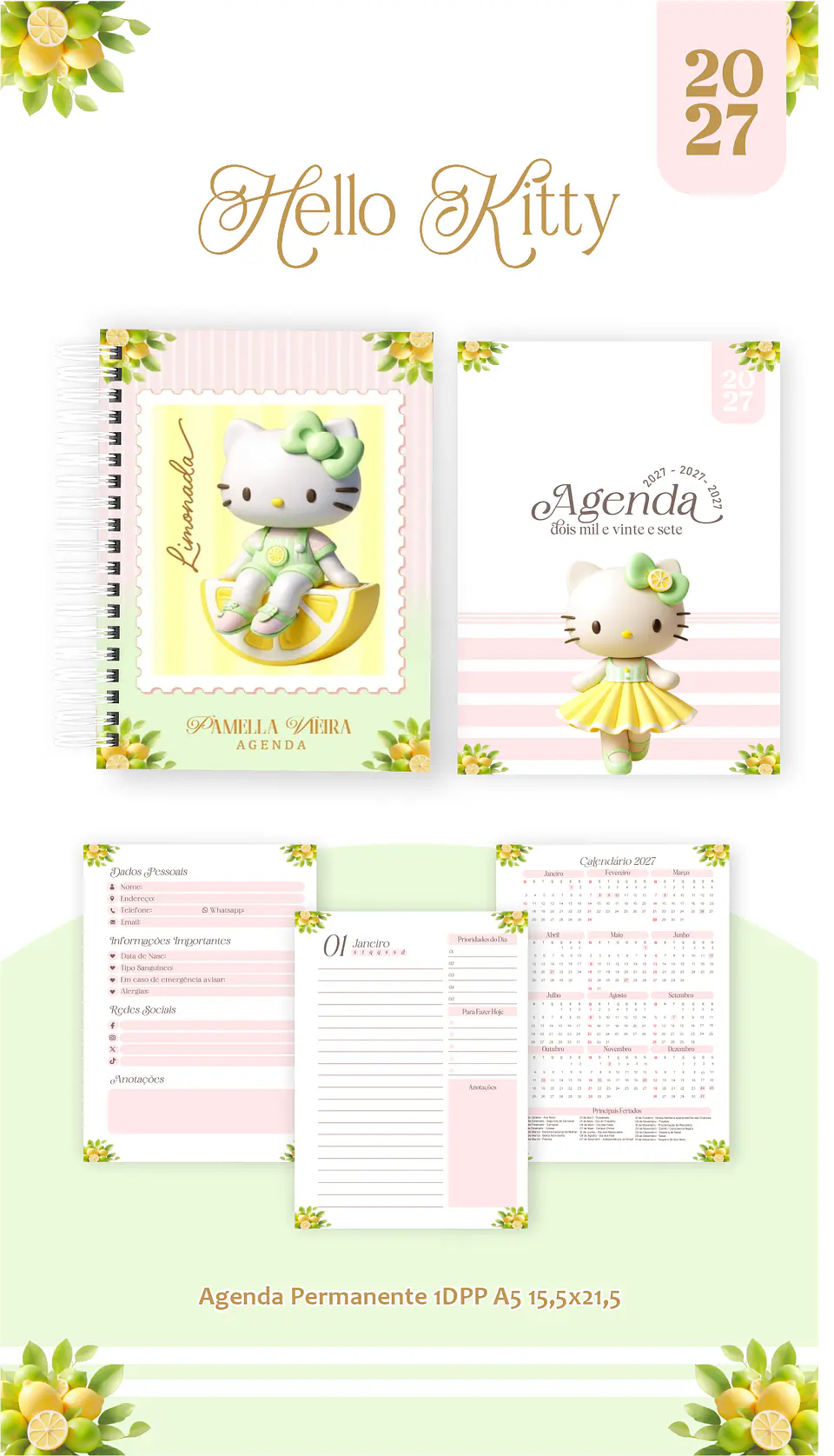 Arquivo Encadernação Hello Kitty Combo 2027 4