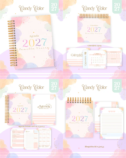 Arquivo Encadernação Candy Color Combo 2027