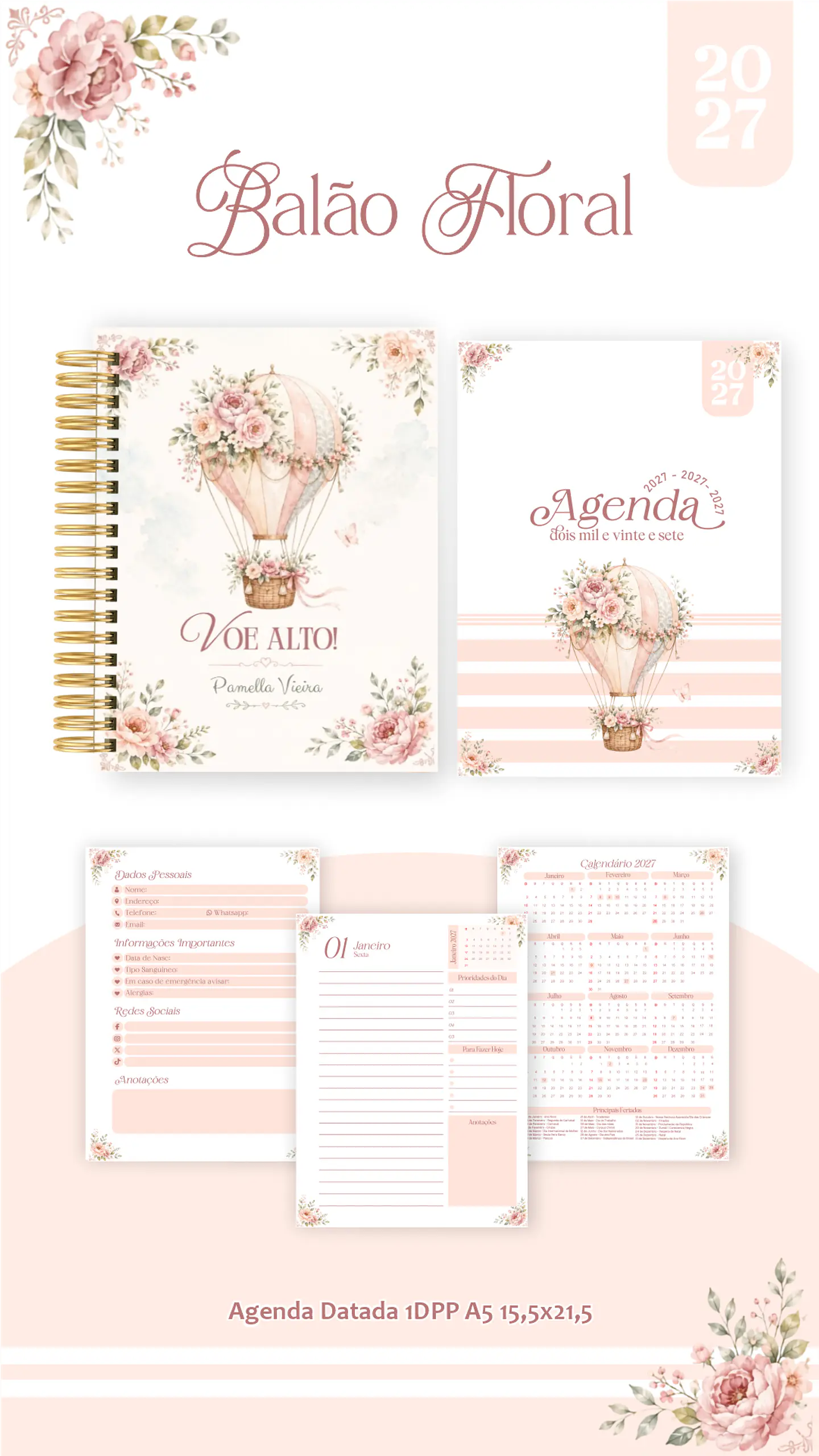 Arquivo Encadernação Balão Floral Combo 2027 3