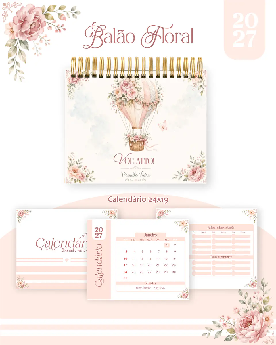Arquivo Encadernação Balão Floral Combo 2027 4