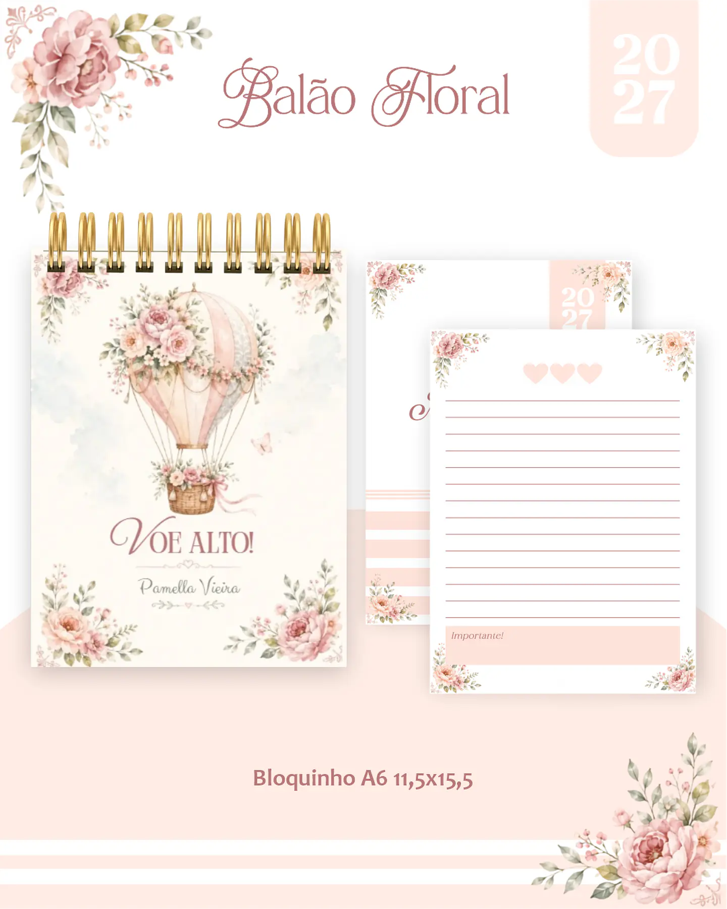Arquivo Encadernação Balão Floral Combo 2027 5
