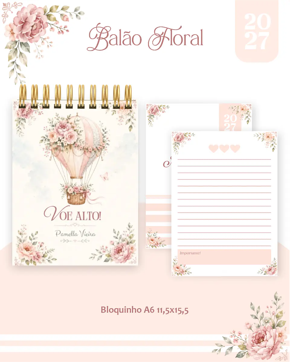 Arquivo Encadernação Balão Floral Combo 2027 5