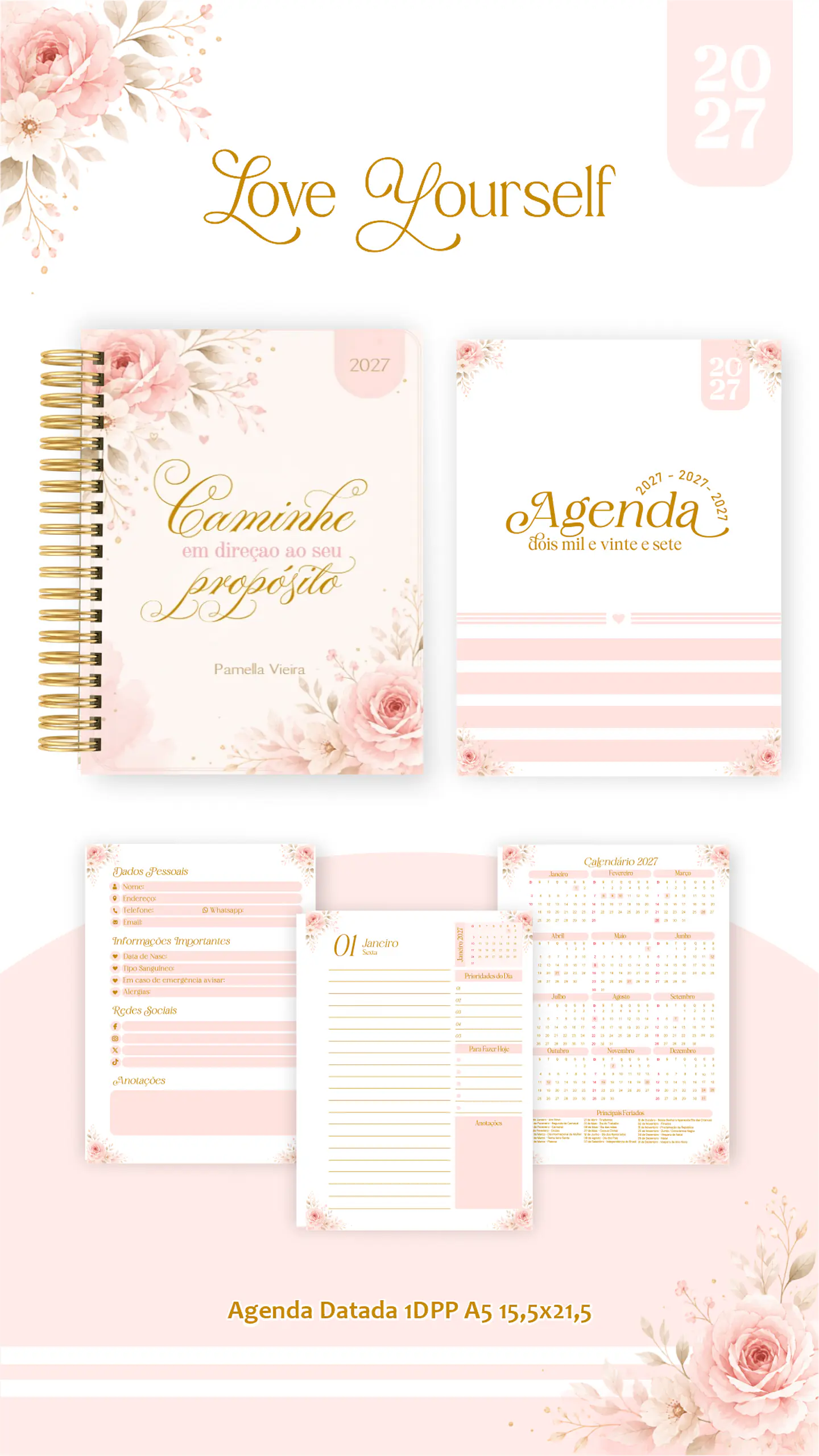 Arquivo Encadernação Love Yourself Combo 2027 2