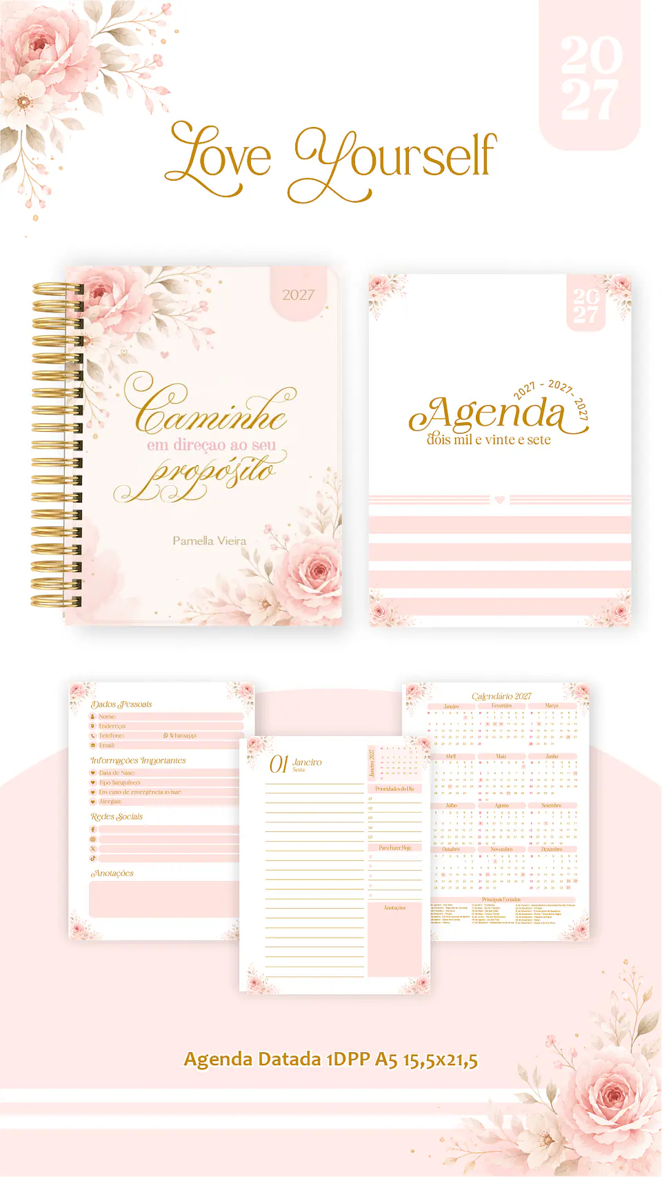 Arquivo Encadernação Love Yourself Combo 2027 2