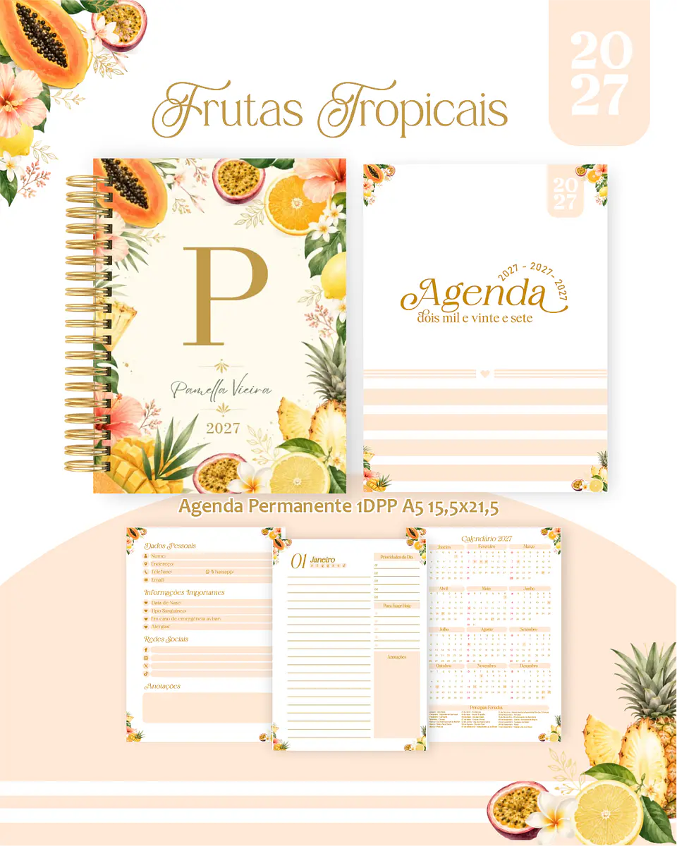 Arquivo Encadernação Frutas Tropicais Combo 2027 5