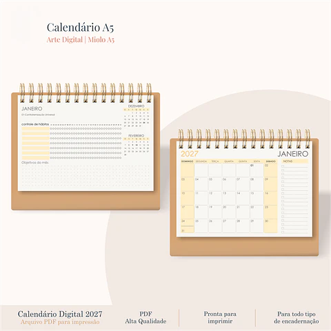 Arquivo Calendário A5
