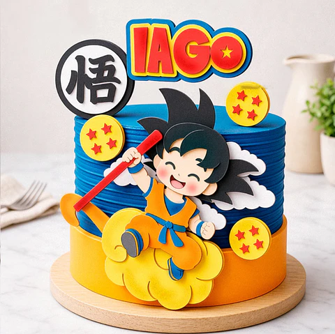 Arquivo Topo de Bolo Goku Lago