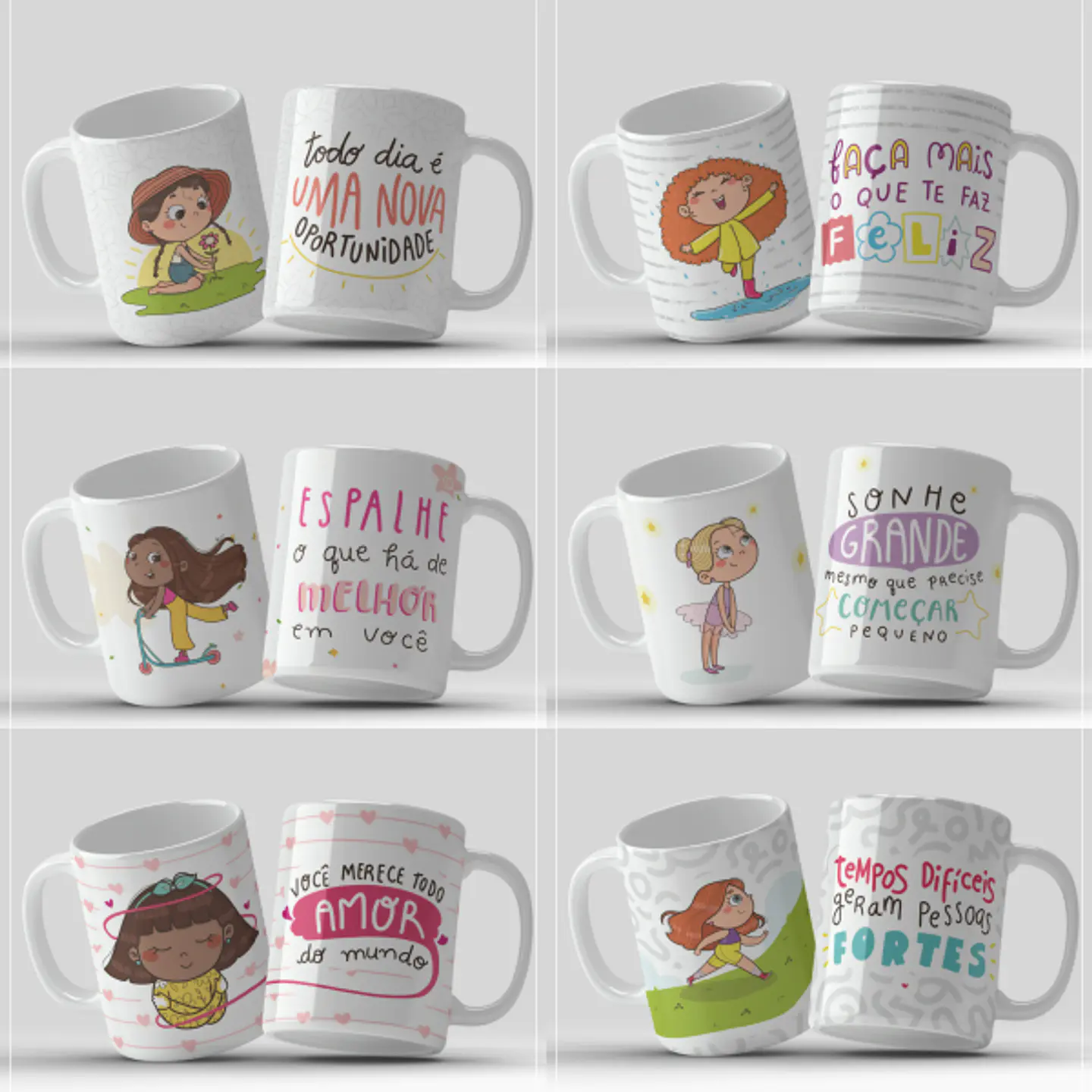 Arquivo Sublimação Caneca Frases Motivacionais (ilustrado) 1