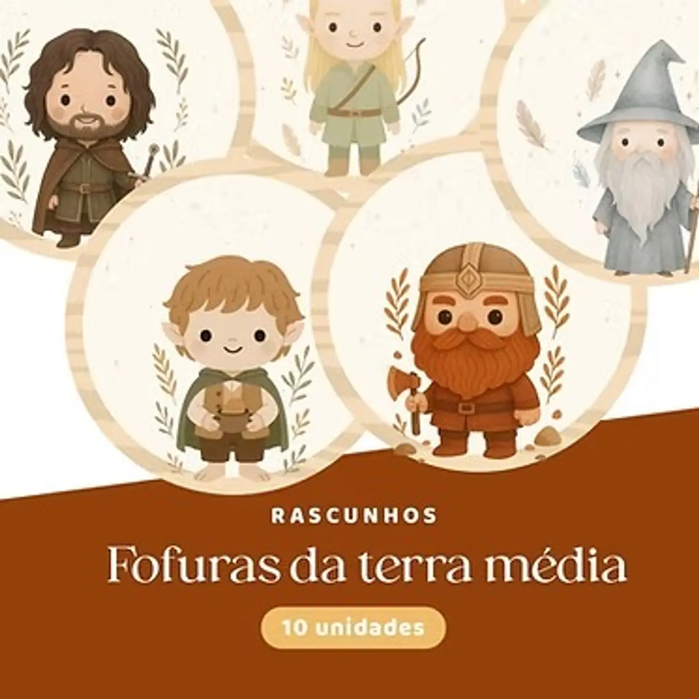 Arquivo Kit Digital Fofuras da Terra Média 1