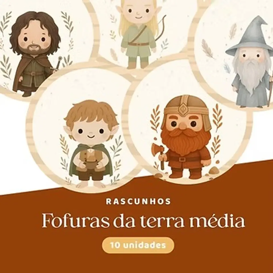 Arquivo Kit Digital Fofuras da Terra Média 1