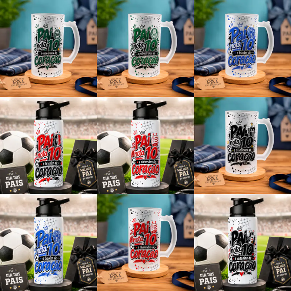 Arquivo Sublimação Squeeze e Caneca Chopp Pai Nota 10 1