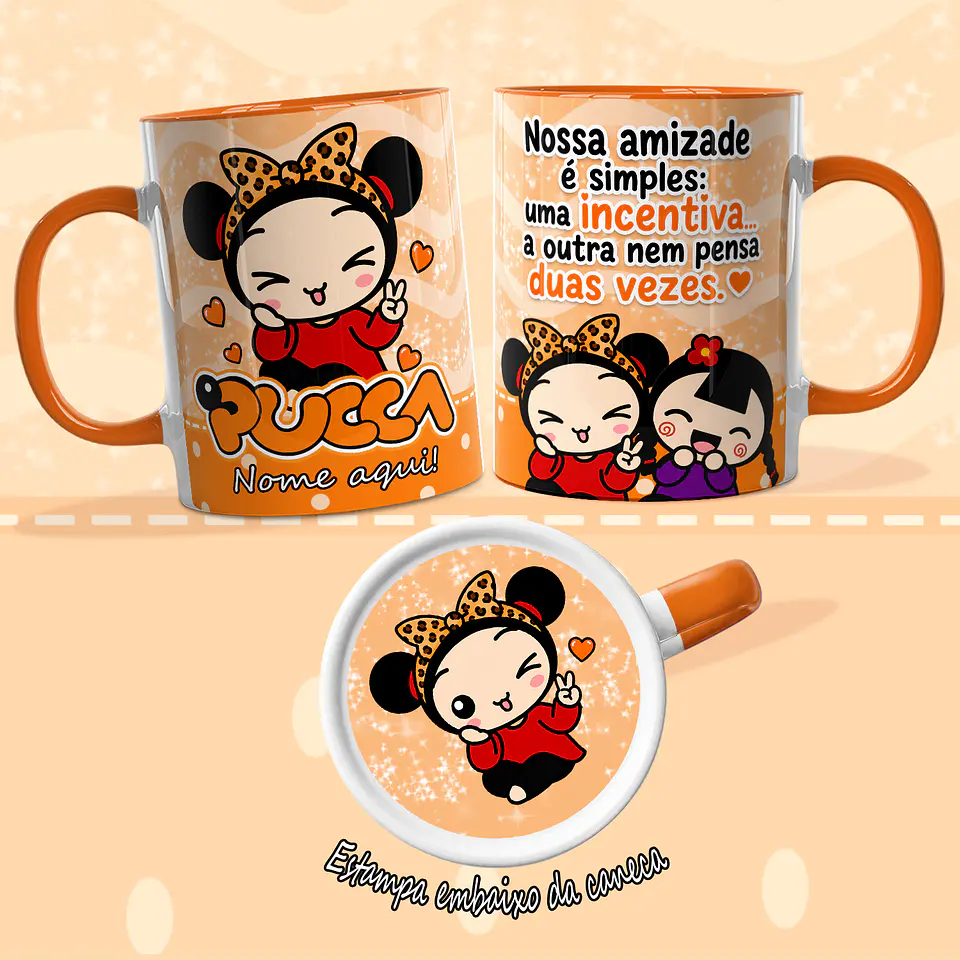 Arquivo Sublimação Canecas Pucca - Amigas Volume 01 3