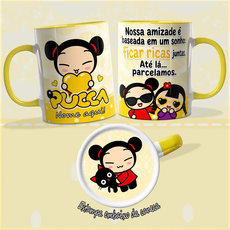 Arquivo Sublimação Canecas Pucca - Amigas Volume 01 5