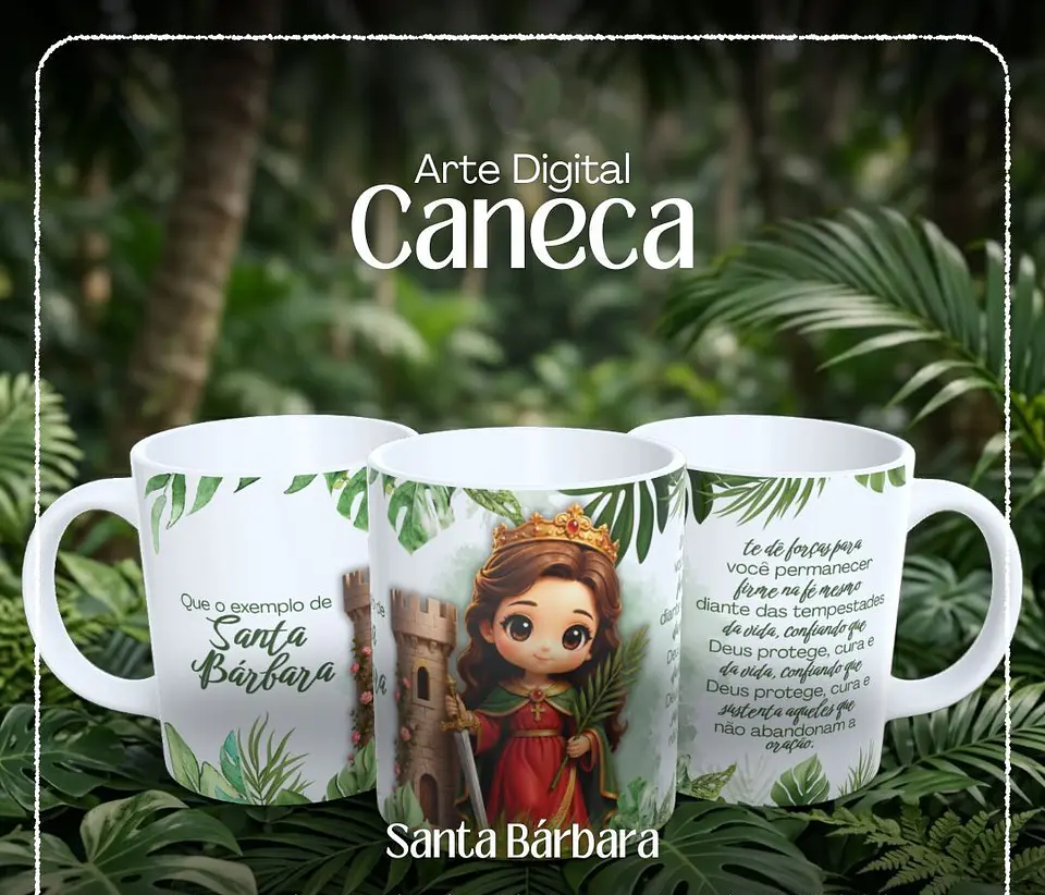 Arquivo Sublimação Caneca Santa Barbára  1
