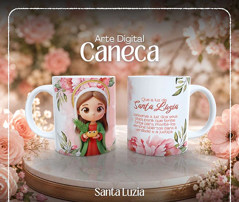 Arquivo Sublimação Caneca Santa Luzia 