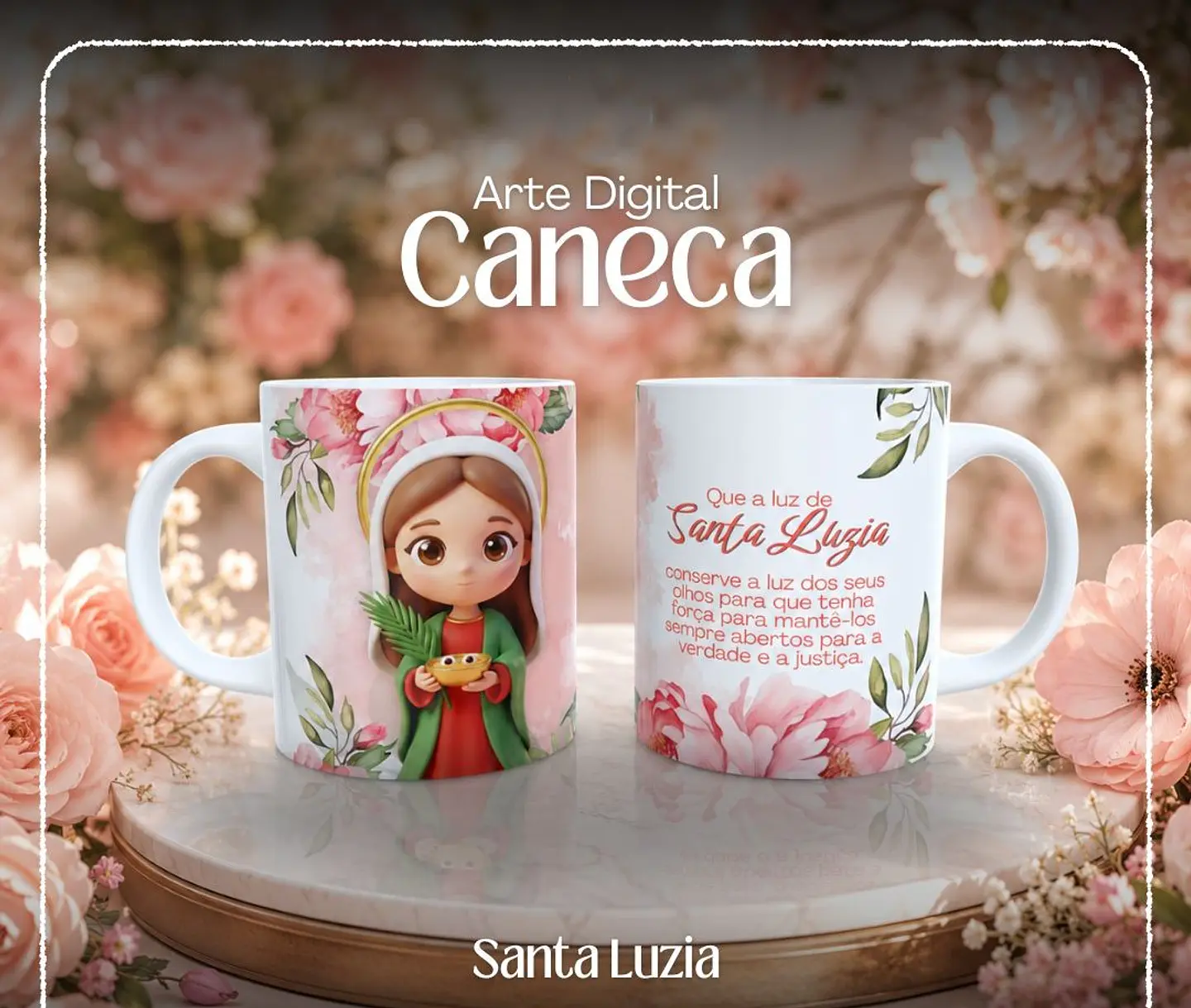 Arquivo Sublimação Caneca Santa Luzia  1
