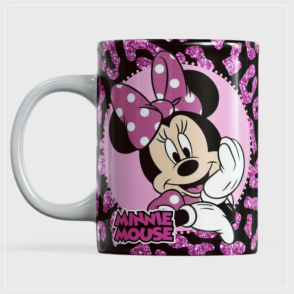 Arquivo Sublimação Caneca Minnie Rosa Brilhante 1