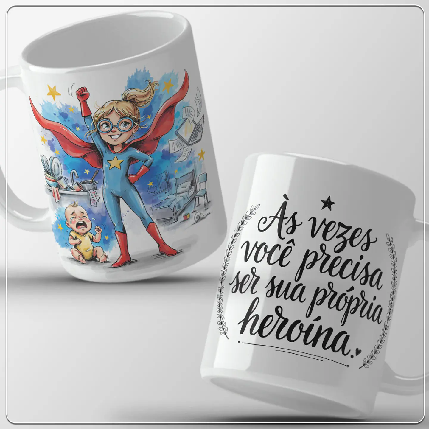 Arquivo Sublimação Caneca Super Man Mulher 1