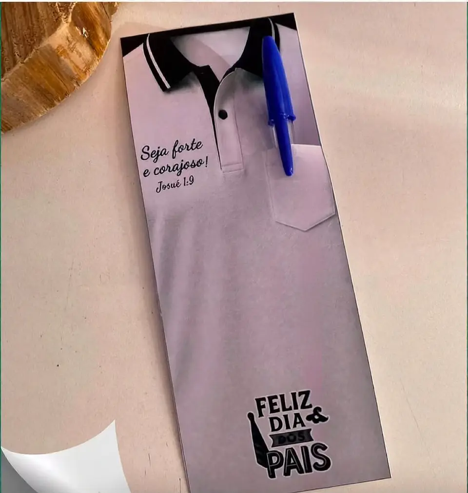 Arquivo Dia dos Pais Card Caneta Camisa Polo  1