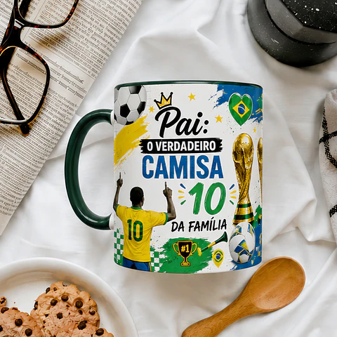 Arquivo Sublimação Caneca PAI, o verdadeiro Camisa 10