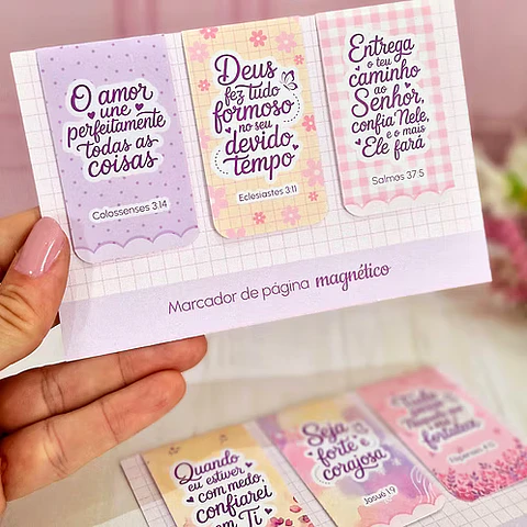 Arquivo Marcador de Páginas Magnético Frases Biblicas