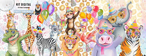 Arquivo Kit Digital Party Animals