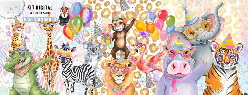 Arquivo Kit Digital Party Animals 1