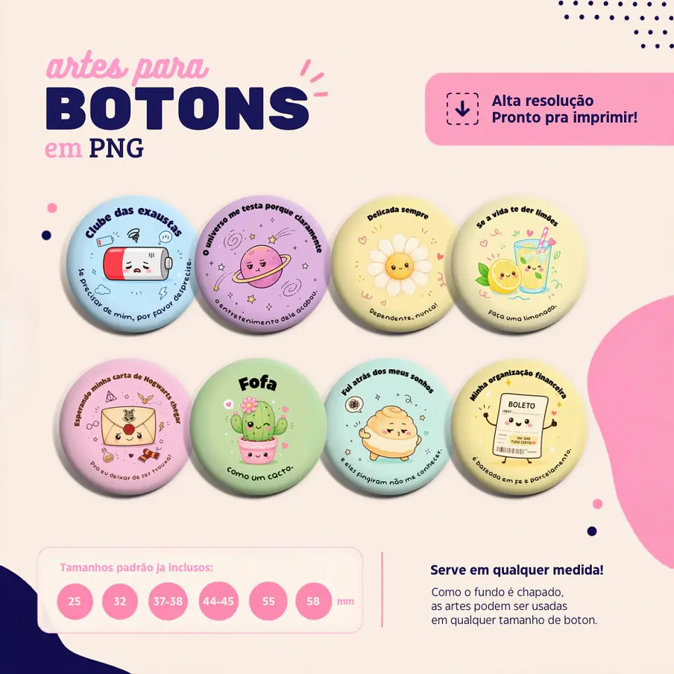 Arquivo De Corte Bottons Cômicos 1