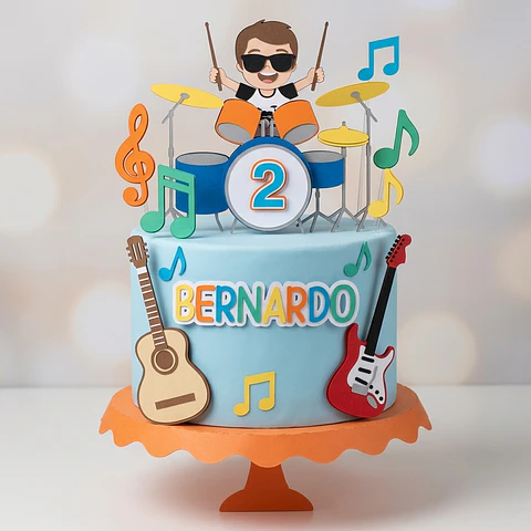 Arquivo Topo de Bolo Baterista 