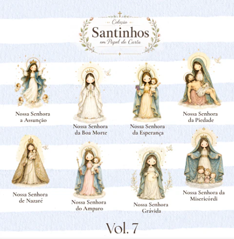 Arquivo Kit Digital Santos em Papel de Carta (Vol.7) — Nossa Senhora em Devoções Marianas II