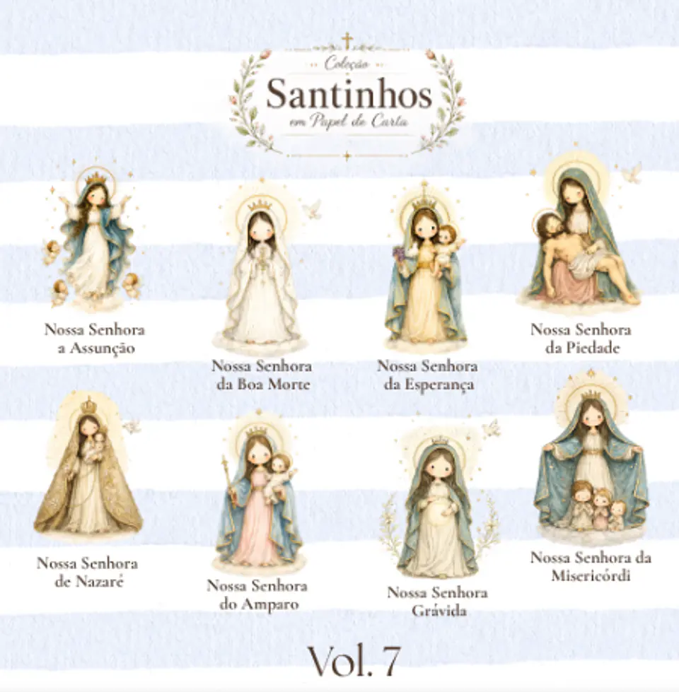Arquivo Kit Digital Santos em Papel de Carta (Vol.7) — Nossa Senhora em Devoções Marianas II 1