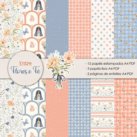 Arquivo Kit Digital Entre Flores e Fé - Nossa Senhora Aparecida