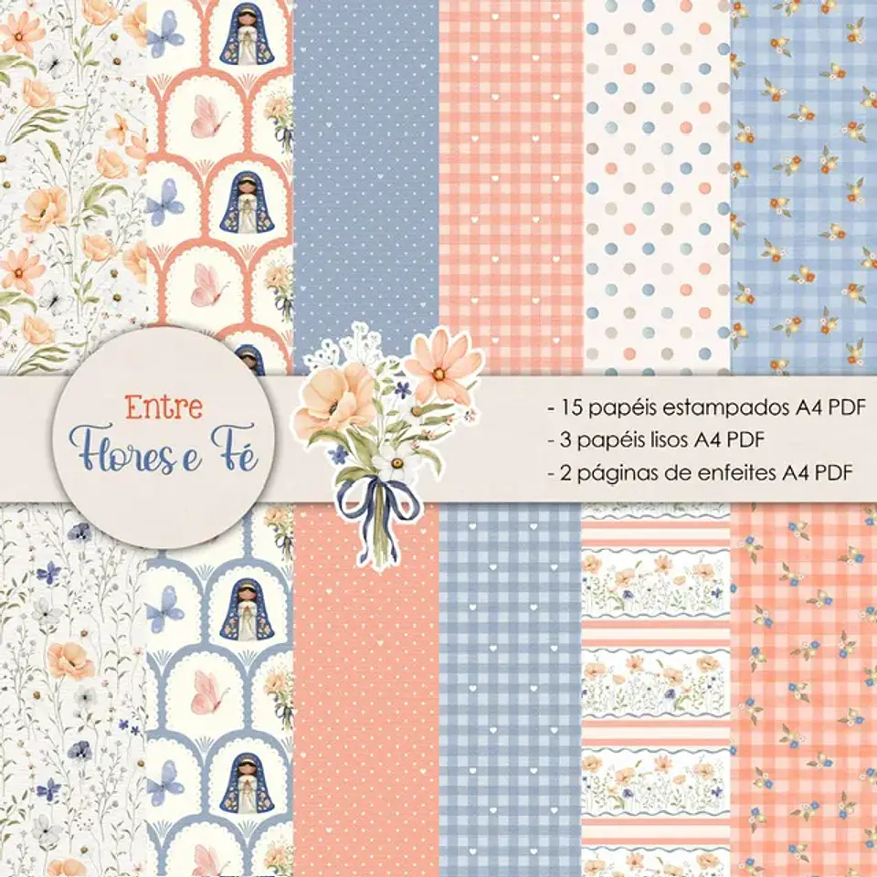 Arquivo Kit Digital Entre Flores e Fé - Nossa Senhora Aparecida 1